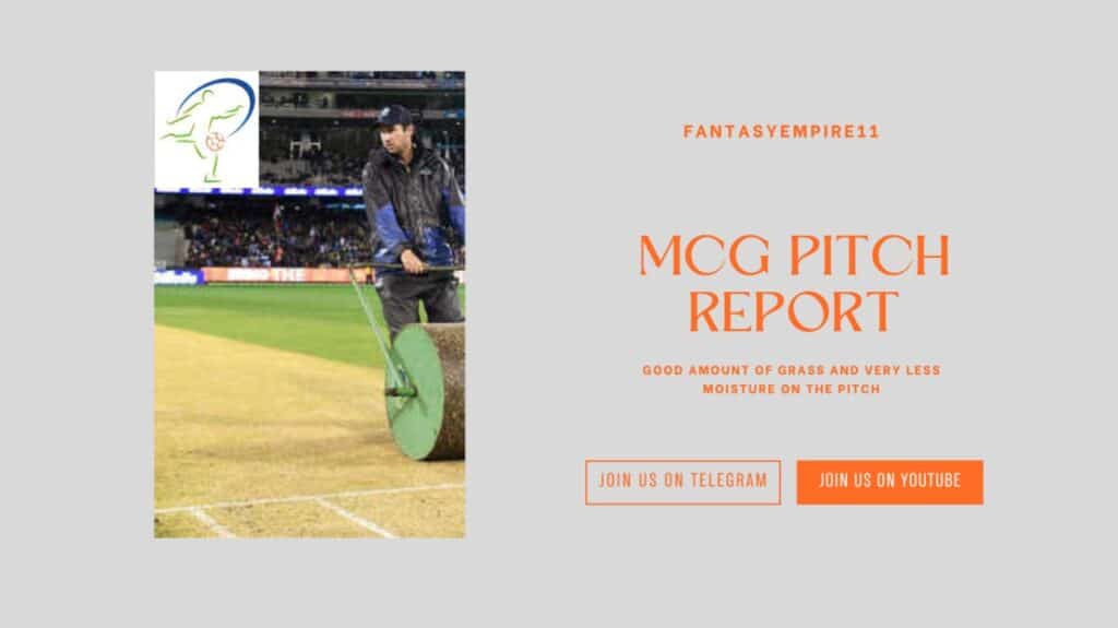 Melbourne Cricket Stadium Pitch Report